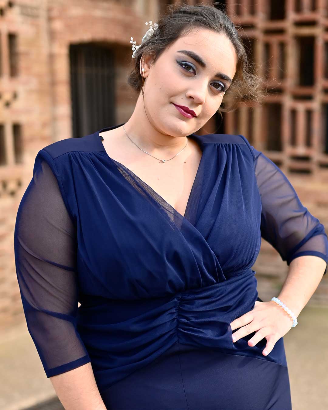 Vestido Midi Liverpool Tallas Extras Dama Para Gorditas Vestidos