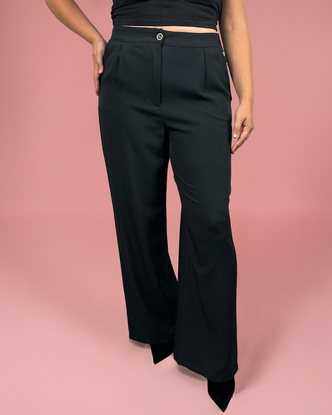 Pantalón crepe negro