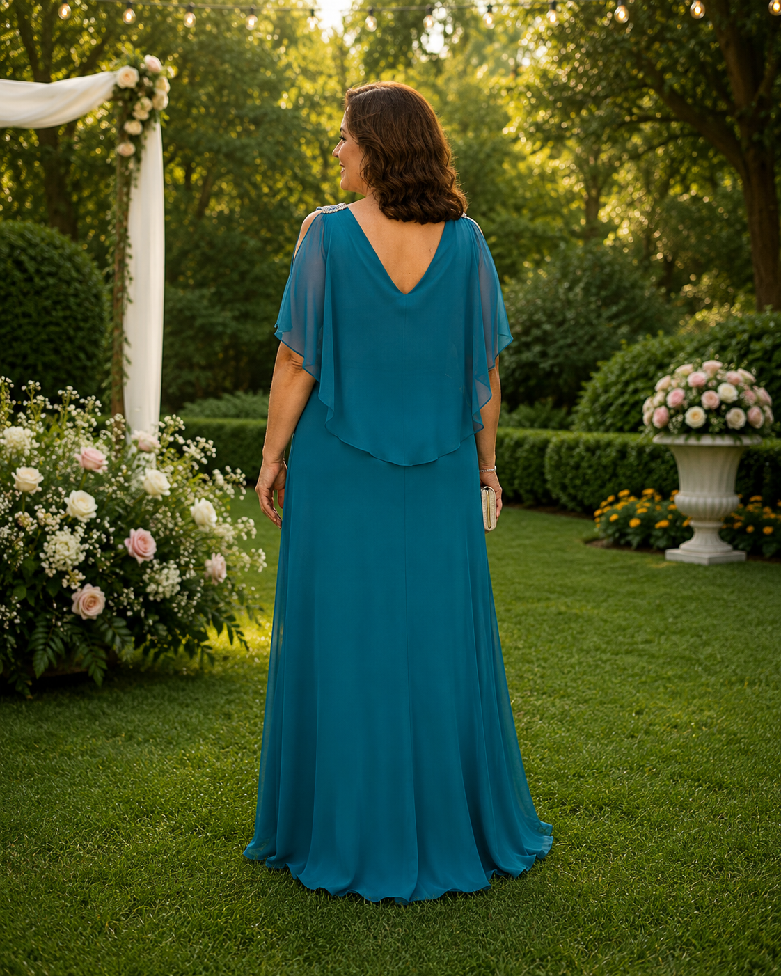 Vestido Alegría verde pato