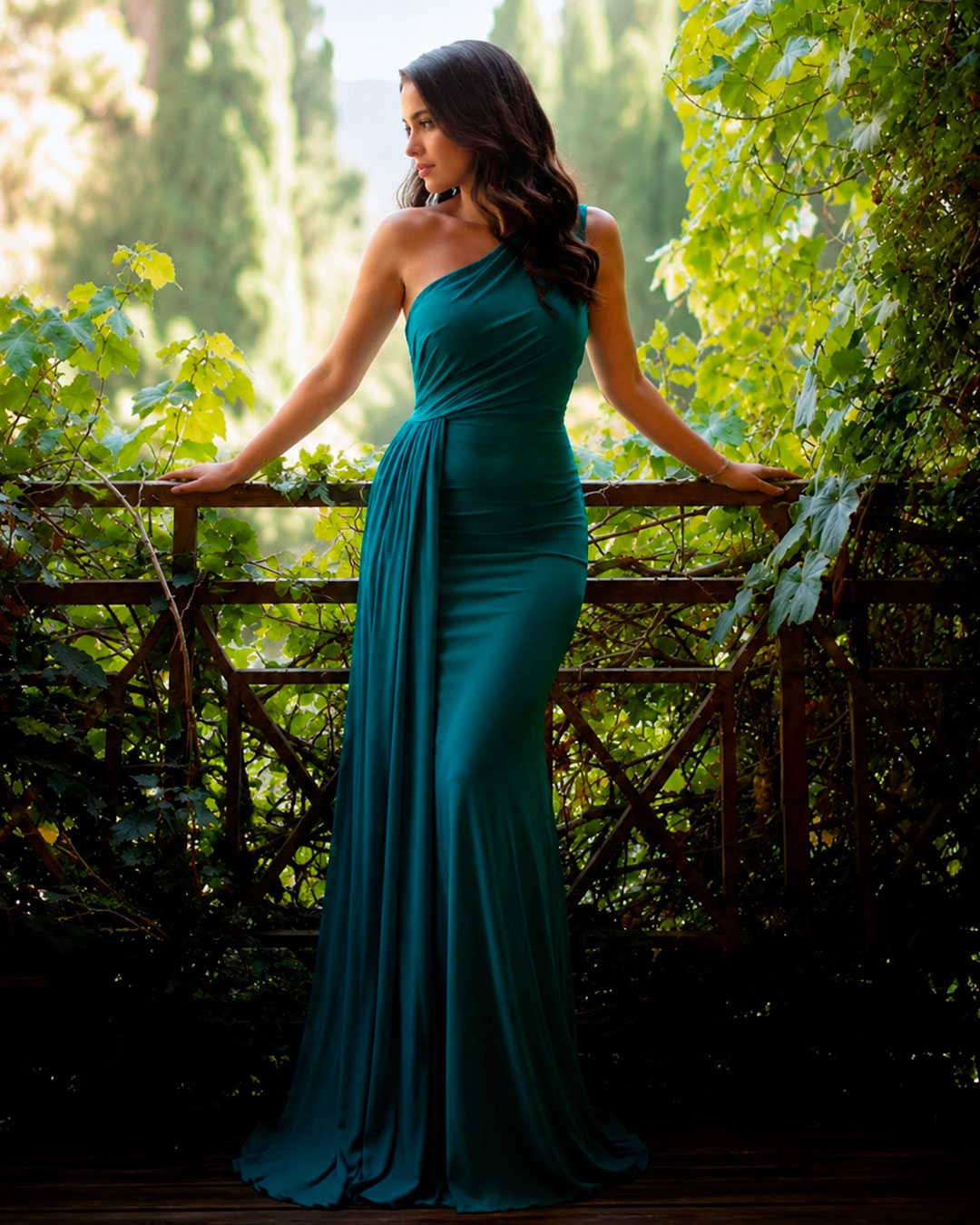 Vestido Anturio turquesa